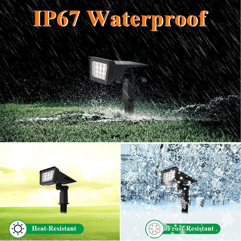 IP65 водонепроницаемое наружное светодиодное ландшафтное регулируемое солнечное освещение Прожекторы для сада