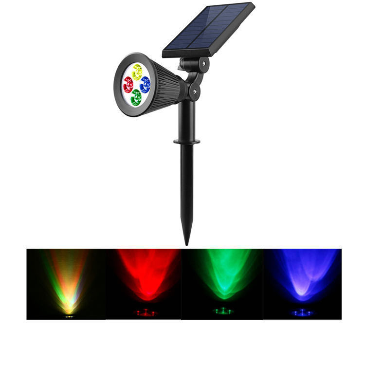IP44 Солнечные настенные RGB цветопеременные ландшафтные фонари 200 люмен обновления