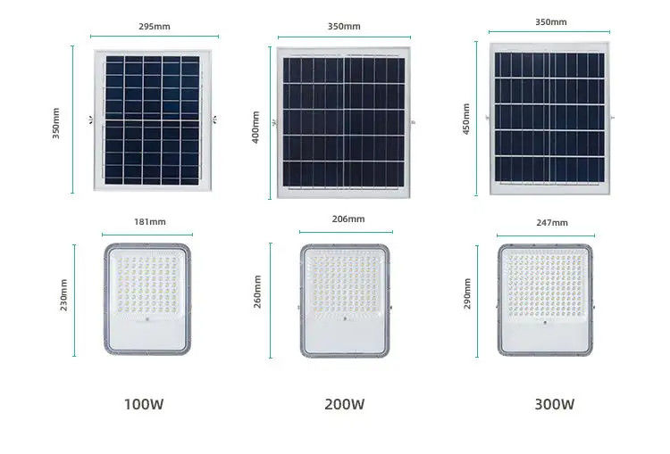 100w 200w 300w светодиодный солнечный светодиодный светодиод для стабильного и постоянного освещения