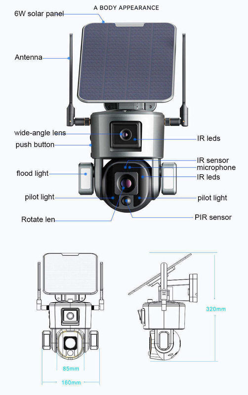 10x Zoom 4.0MP Wifi Dome CCTV Network Ipsy Солнечная батарея резервная камера наблюдения 4g
