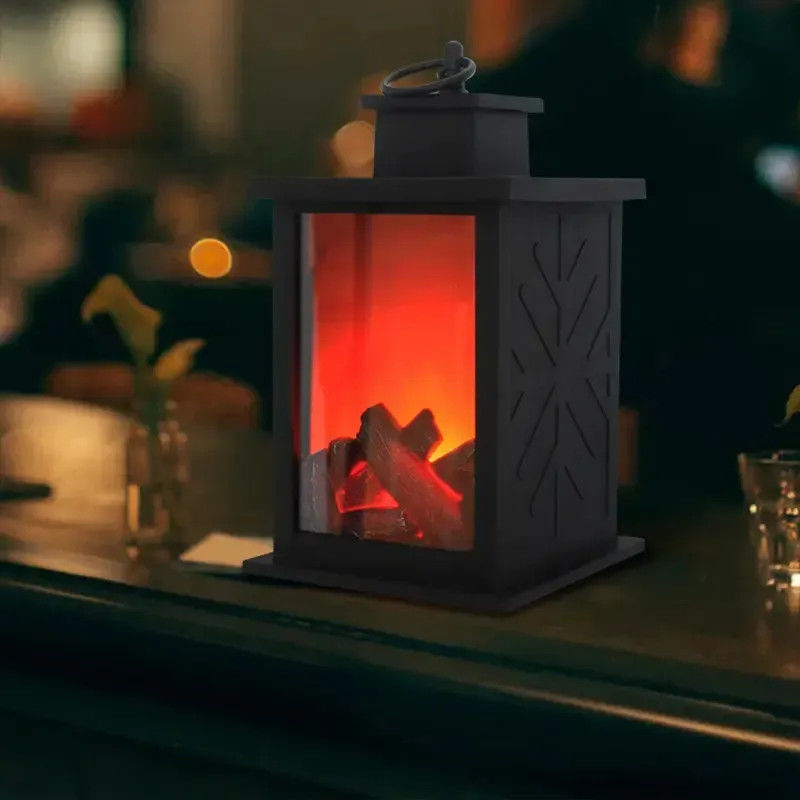 Поддержка Dimmer NO Charcoal Fire Flamelight ABS Каминная лампа Ночное освещение Декоративное освещение